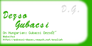 dezso gubacsi business card